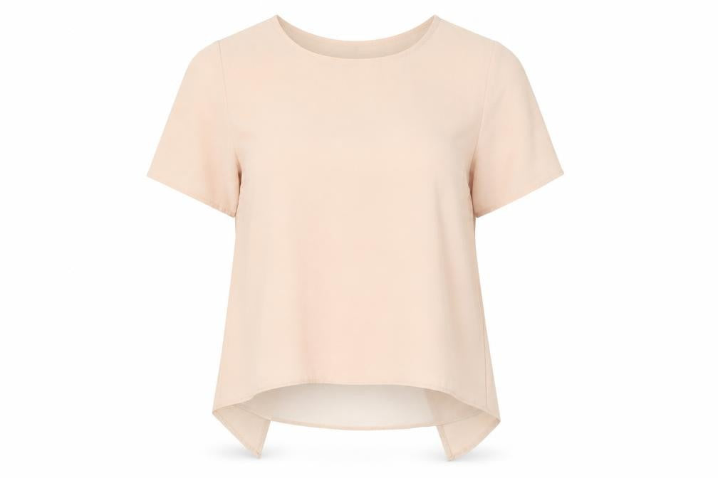 New Look Womens Pink Polyester Basic Blouse Size 10 Round Neck