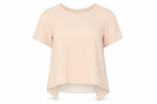 New Look Womens Pink Polyester Basic Blouse Size 10 Round Neck