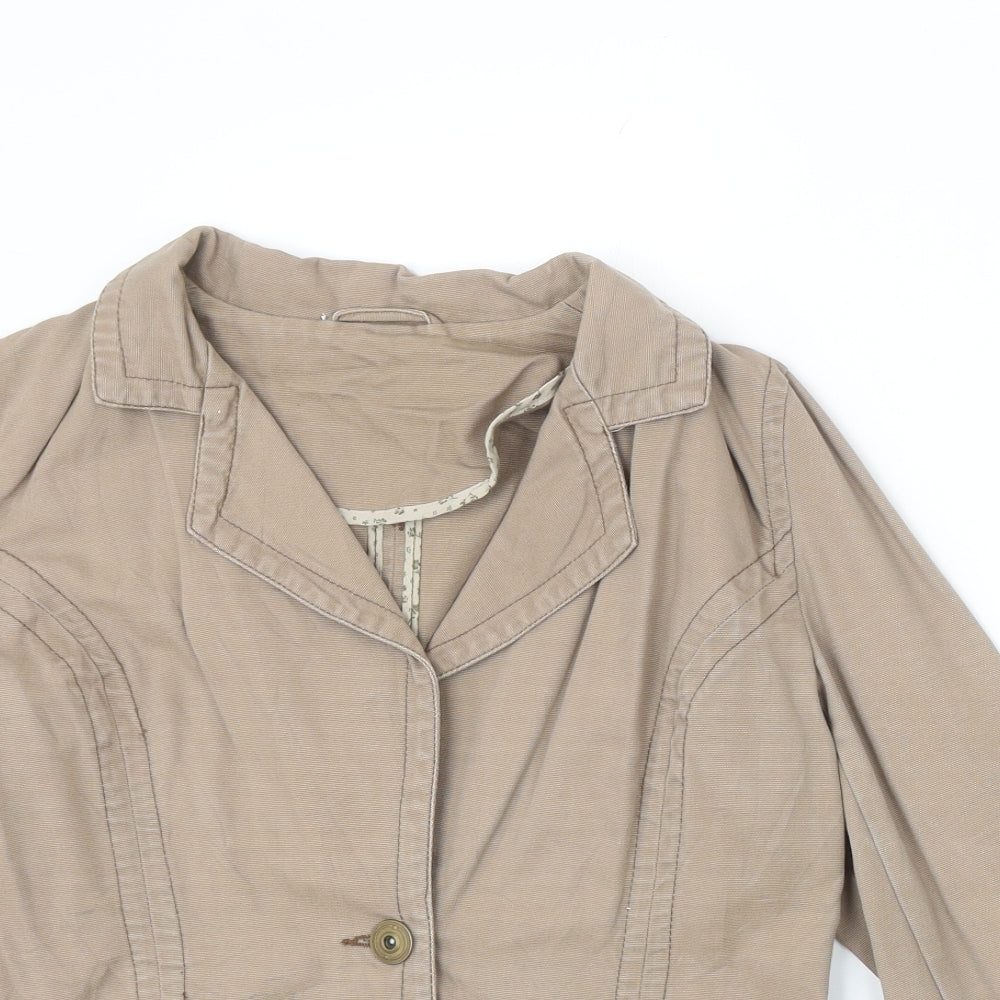 Dorothy Perkins Womens Brown Jacket Size 10 Button
