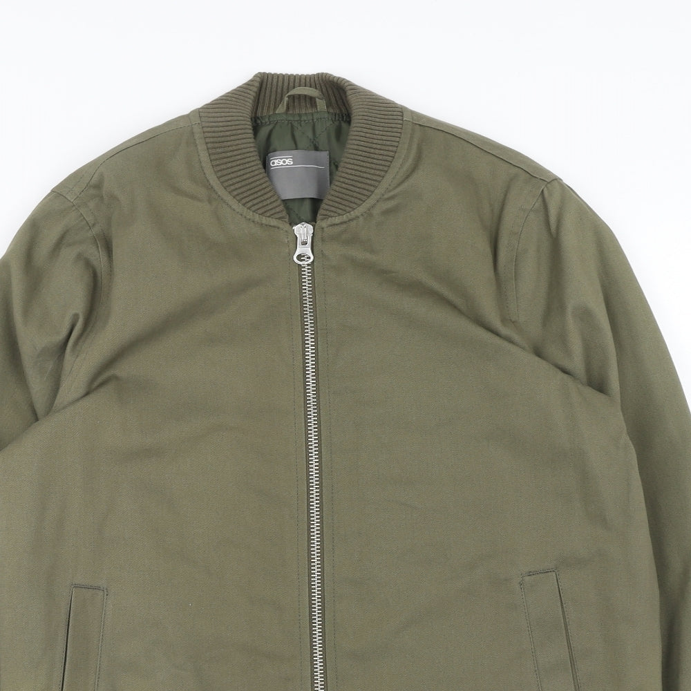 ASOS Mens Green Jacket Size XS Zip