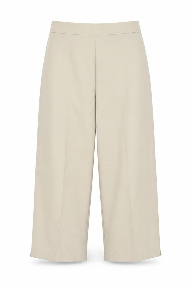 Preworn Womens Beige Polyester Trousers Size 10 Regular