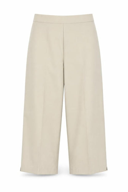 Preworn Womens Beige Polyester Trousers Size 10 Regular