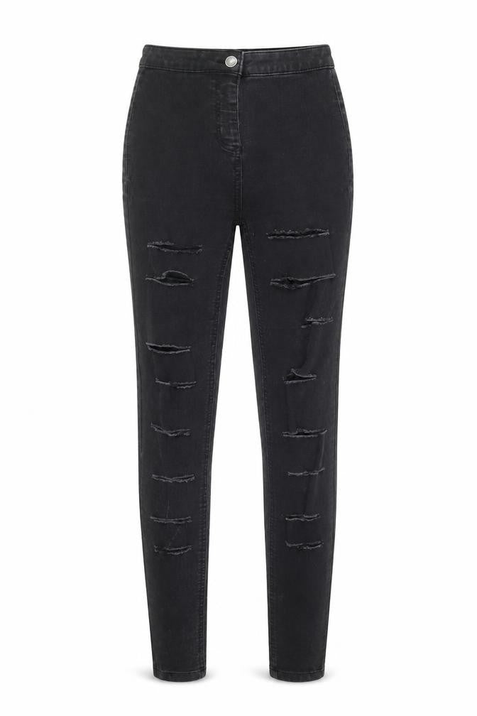 Parisian Signature Womens Black Cotton Skinny Jeans Size 4 Regular Zip