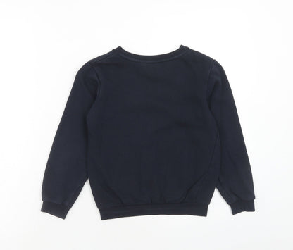 Smart Start Boys Blue Cotton Pullover Sweatshirt Size 6 Years Pullover - 6-8 Years