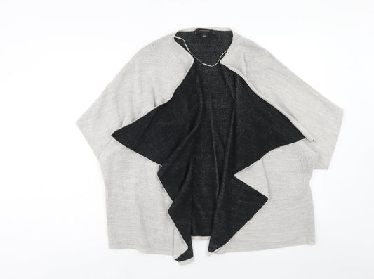 Atmosphere Womens Grey Round Neck Acrylic Cardigan Jumper Size S - Size S-M