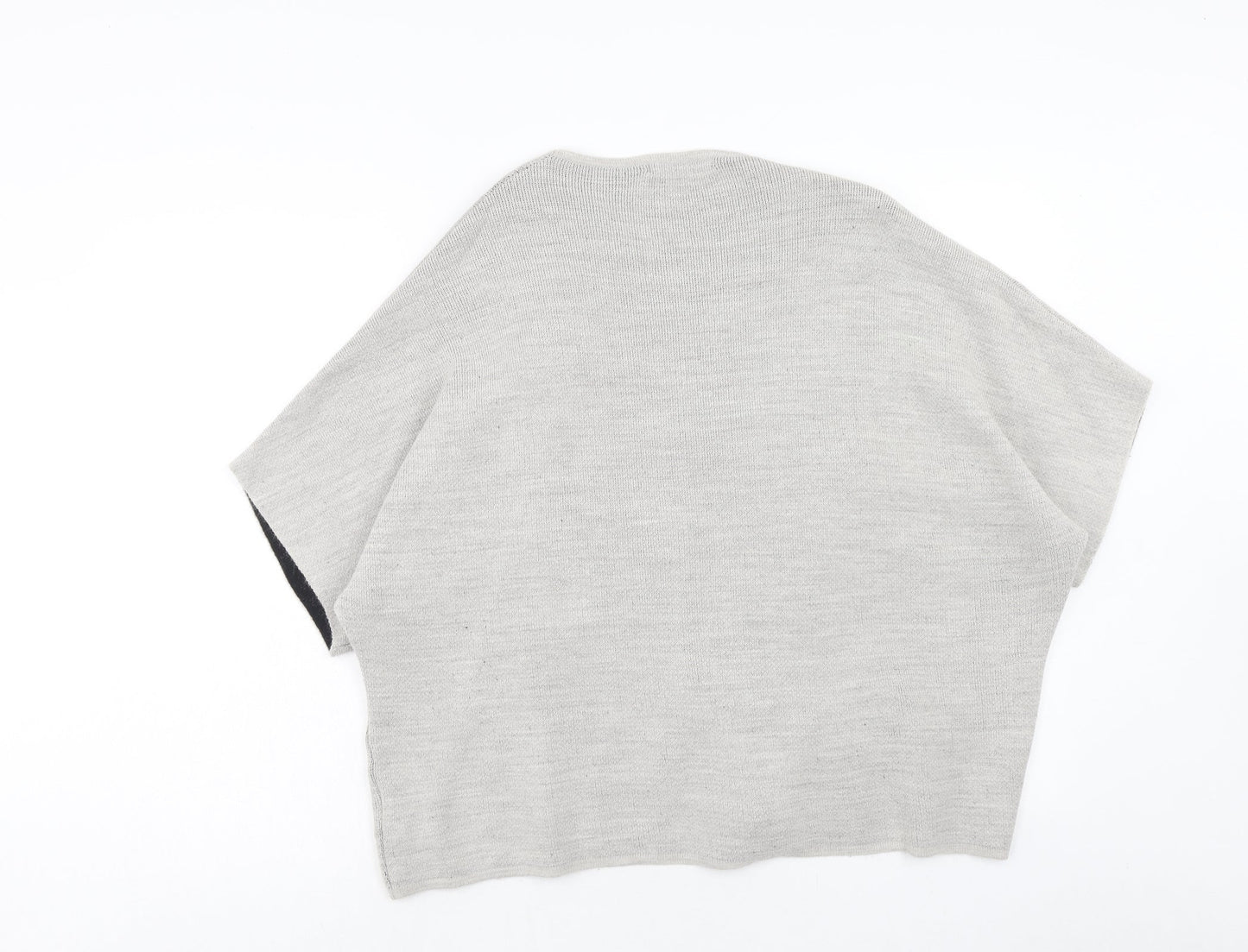 Atmosphere Womens Grey Round Neck Acrylic Cardigan Jumper Size S - Size S-M