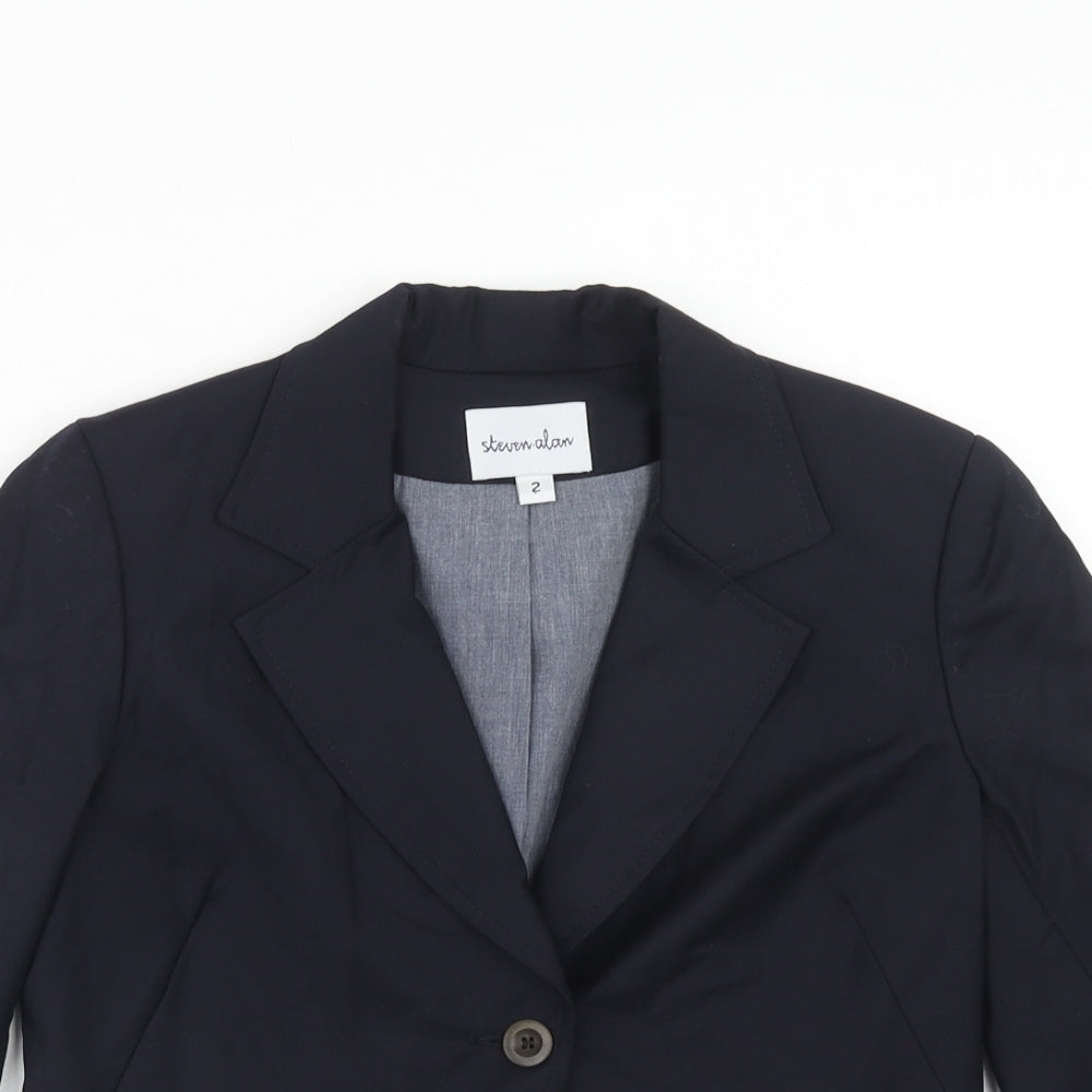 steven alan Boys Blue Jacket Blazer Size 2XL Button
