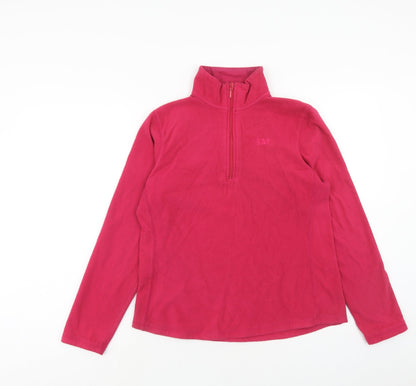 Gap Womens Pink Polyester Pullover Sweatshirt Size M Zip