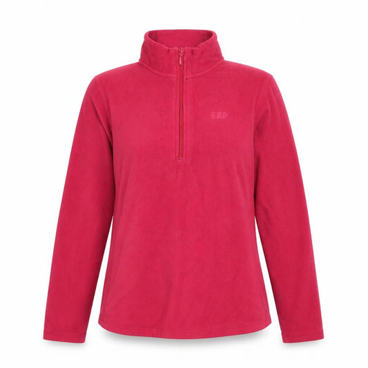 Gap Womens Pink Polyester Pullover Sweatshirt Size M Zip