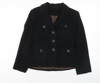 Next Womens Black Jacket Size 8 Button