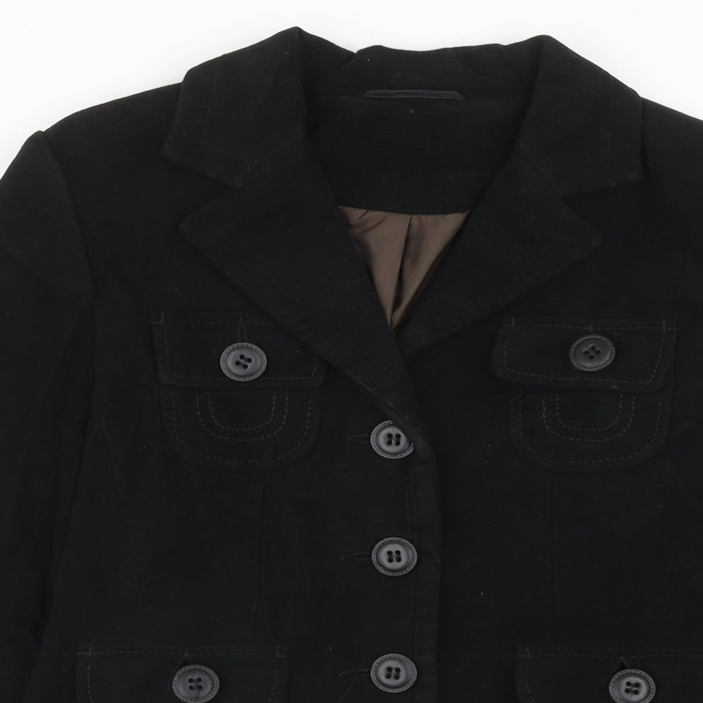 NEXT Womens Black Jacket Size 8 Button