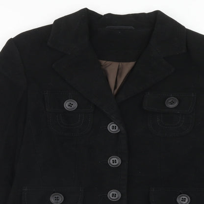 Next Womens Black Jacket Size 8 Button
