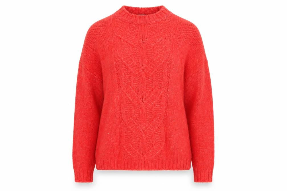Principles Womens Red Round Neck Acrylic Pullover Jumper Size 12
