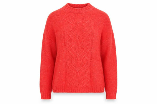 Principles Womens Red Round Neck Acrylic Pullover Jumper Size 12