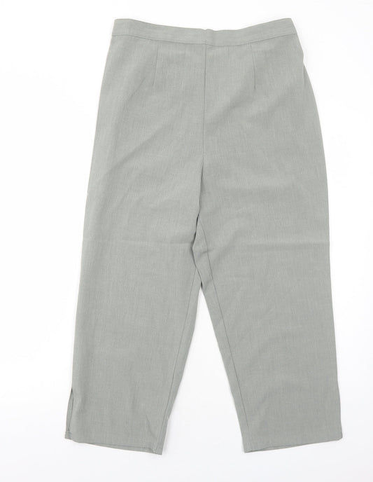 essence Womens Green Polyester Trousers Size 16 Regular