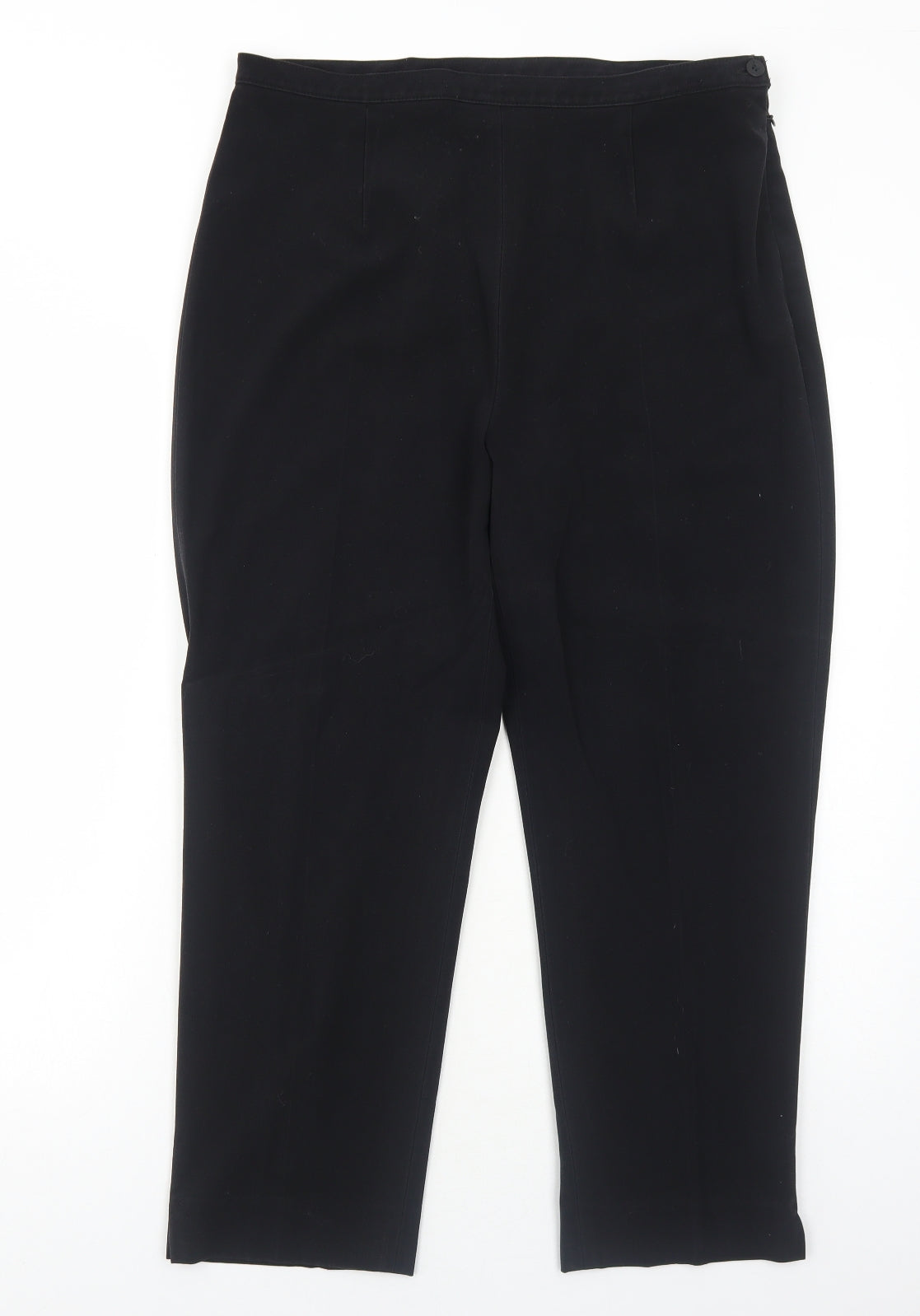 Berkertex Womens Black Polyester Trousers Size 16 Regular Zip