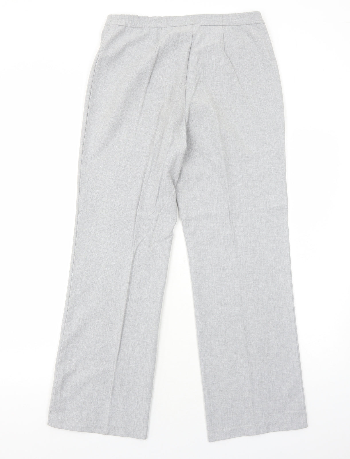 Essentials Womens Grey Polyester Trousers Size 12 Regular Zip