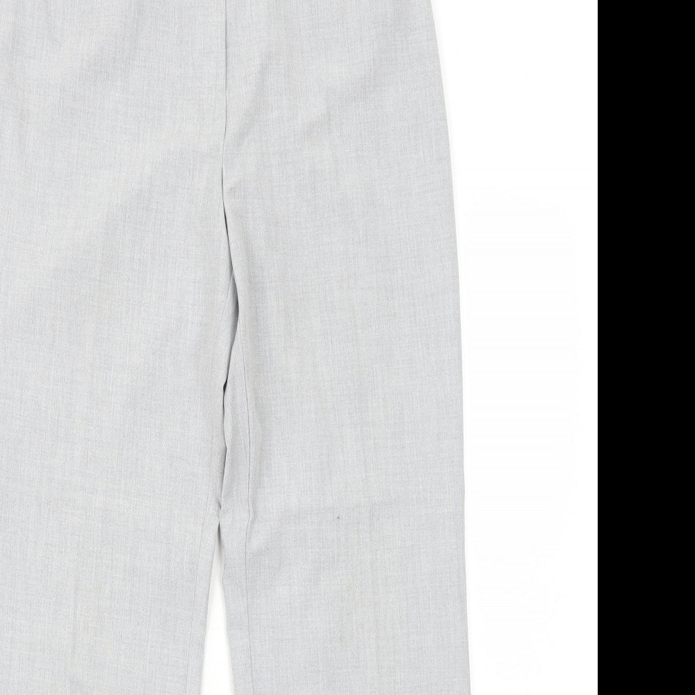 Essentials Womens Grey Polyester Trousers Size 12 Regular Zip