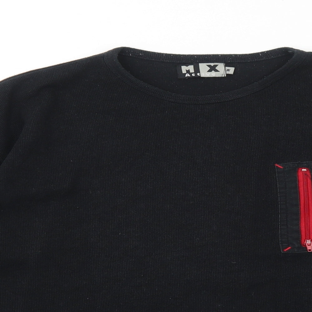 MX Active Mens Black Polyester Pullover Sweatshirt Size M
