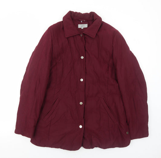 Marks and Spencer Womens Red Jacket Coat Size 14 Snap