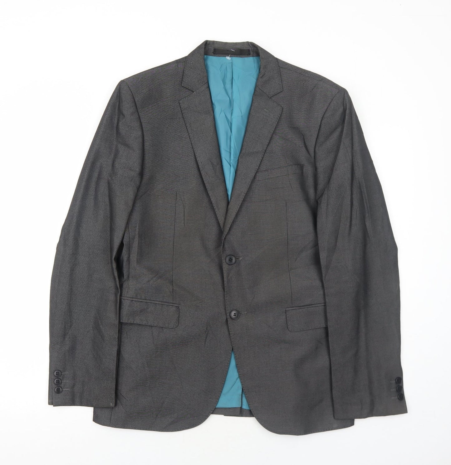 Marks and Spencer Mens Grey Polyester Jacket Suit Jacket Size 40 Regular