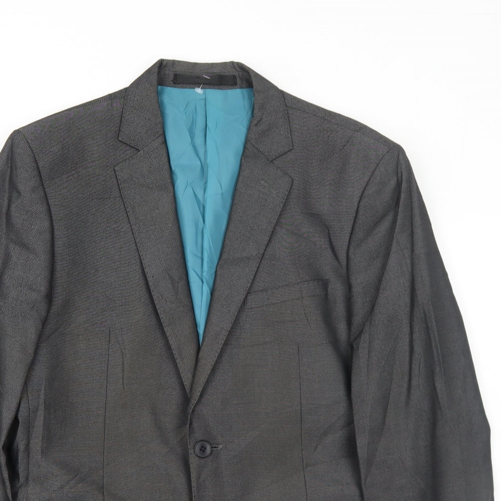 Marks and Spencer Mens Grey Polyester Jacket Suit Jacket Size 40 Regular