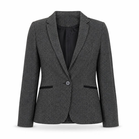 Atmosphere Womens Black Geometric Polyester Jacket Blazer Size 6