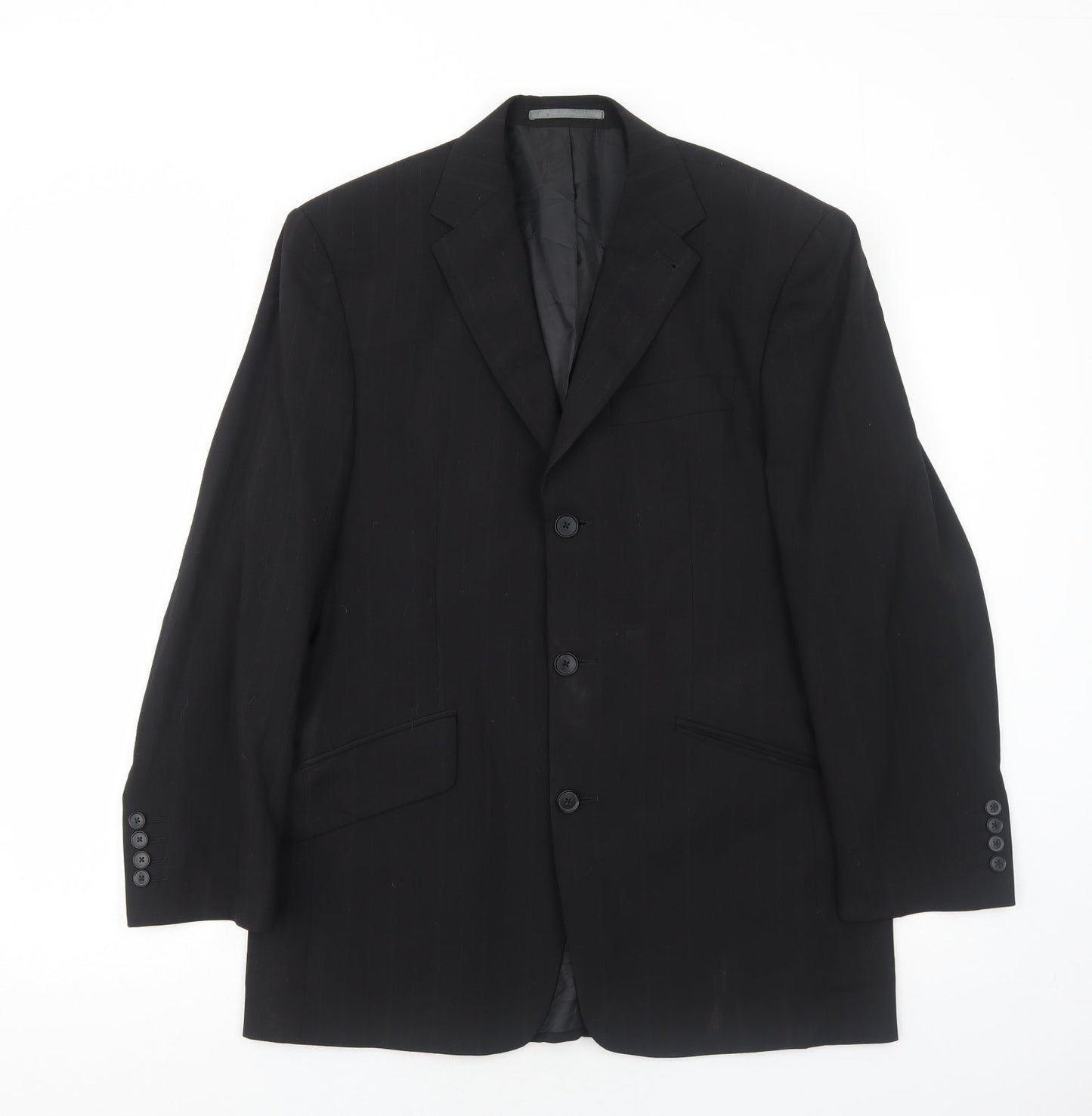 NEXT Mens Black Polyester Jacket Blazer Size 40 Regular