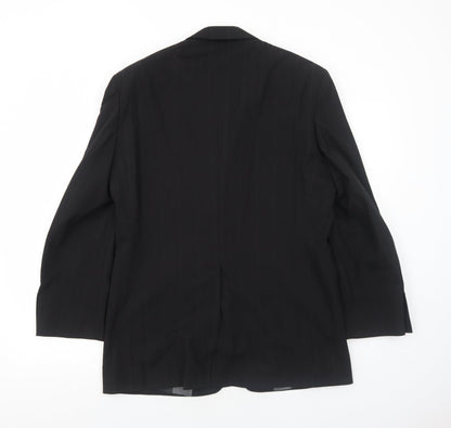 Next Mens Black Polyester Jacket Blazer Size 40 Regular