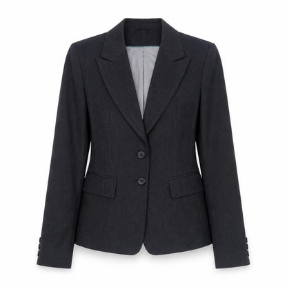 Next Womens Black Pinstripe Polyester Jacket Blazer Size 12