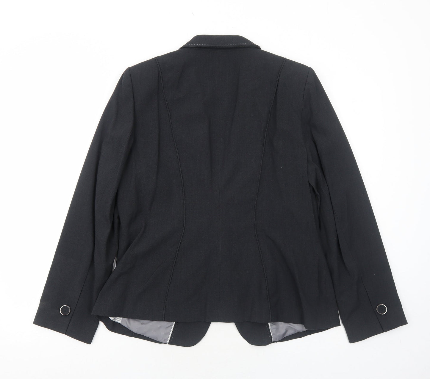 Marks and Spencer Womens Grey Polyester Jacket Blazer Size 16