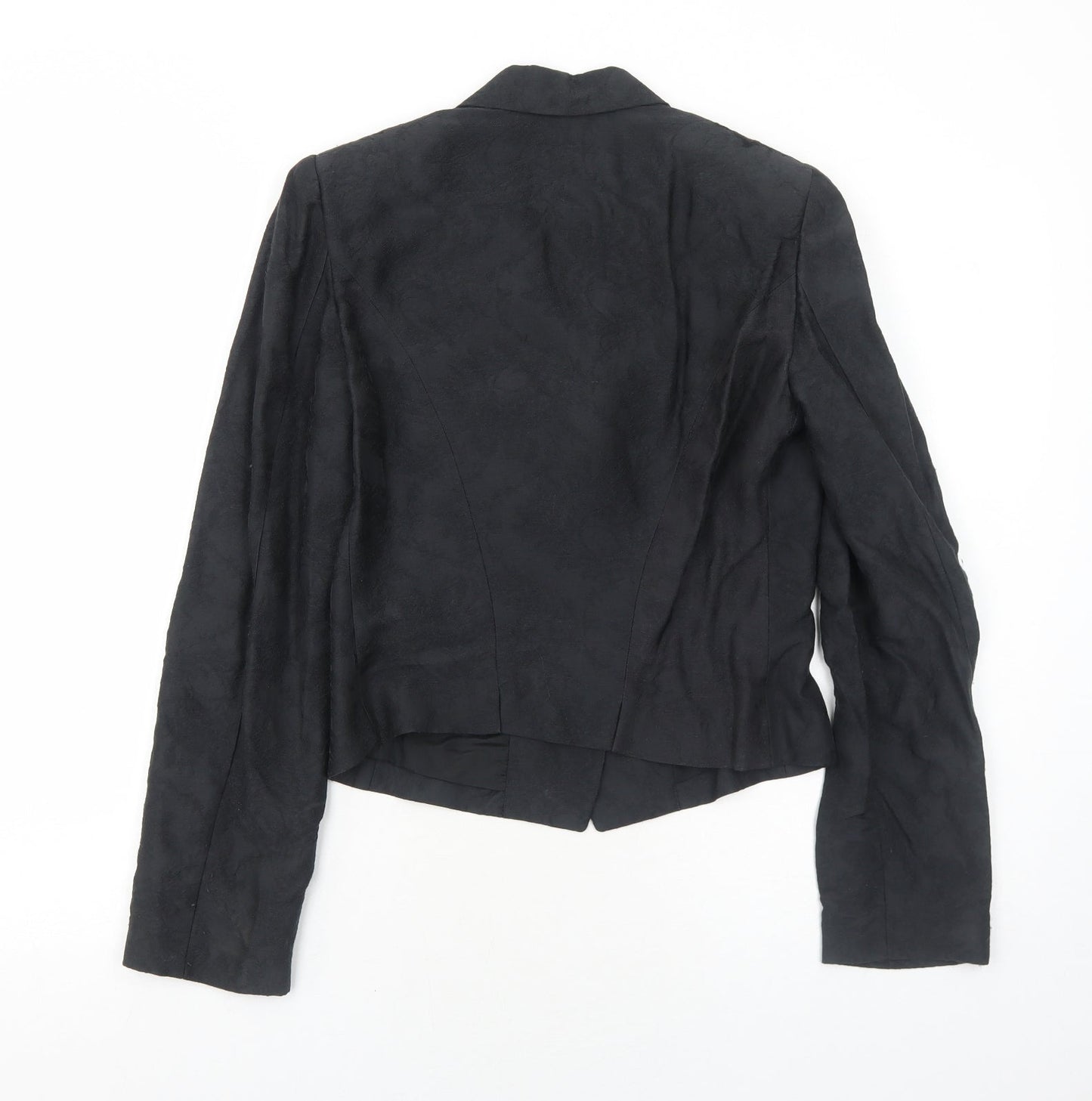 Armand Ventilo Womens Black Geometric Jacket Blazer Size 10 Button