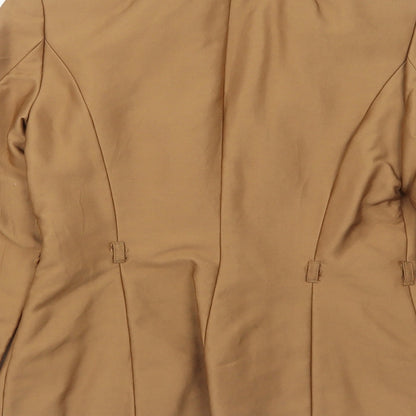 H&M Womens Brown Cotton Jacket Blazer Size 6