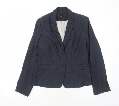 Next Womens Blue Polyester Jacket Suit Jacket Size 12