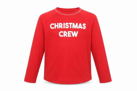 Matalan Boys Red Polyester Basic T-Shirt Size 8-9 Years Round Neck Pullover - Christmas Crew