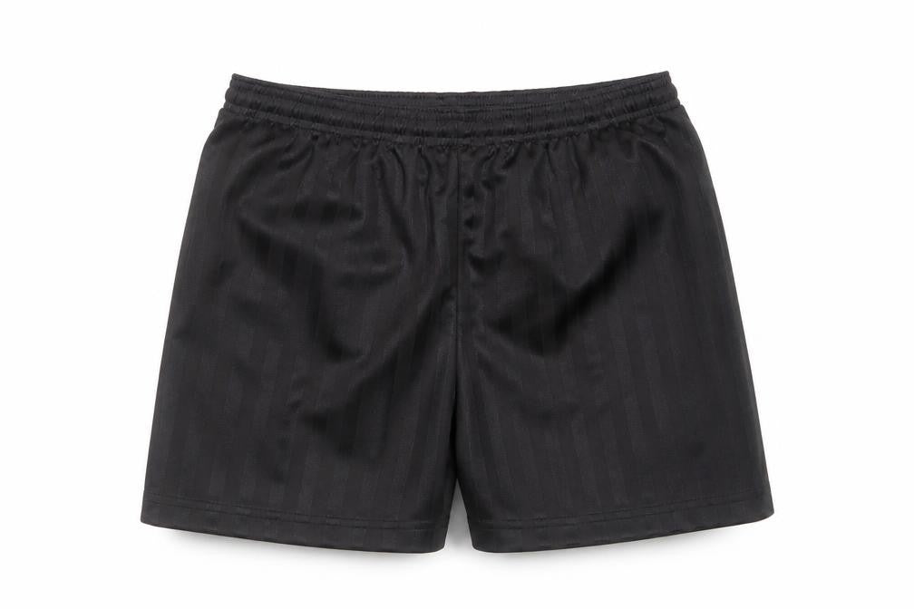 Precision Training Boys Black Striped Polyester Sweat Shorts Size 10 Years Regular Drawstring
