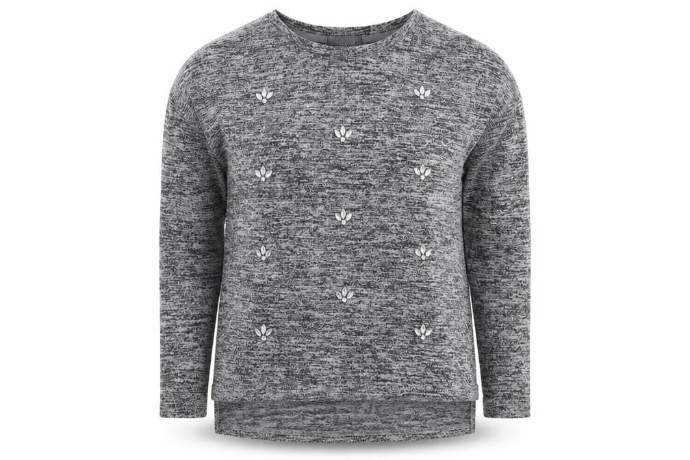 Primark Womens Grey Round Neck Polyester Pullover Jumper Size 10