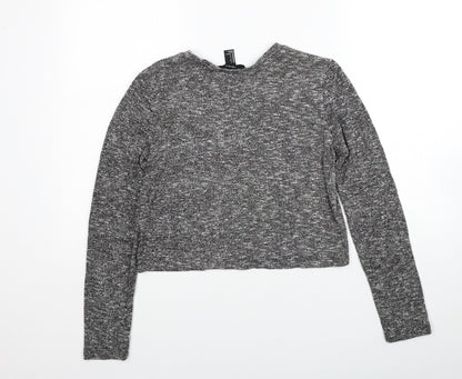 Forever 21 Womens Grey Round Neck Polyester Pullover Jumper Size S