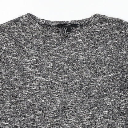 Forever 21 Womens Grey Round Neck Polyester Pullover Jumper Size S