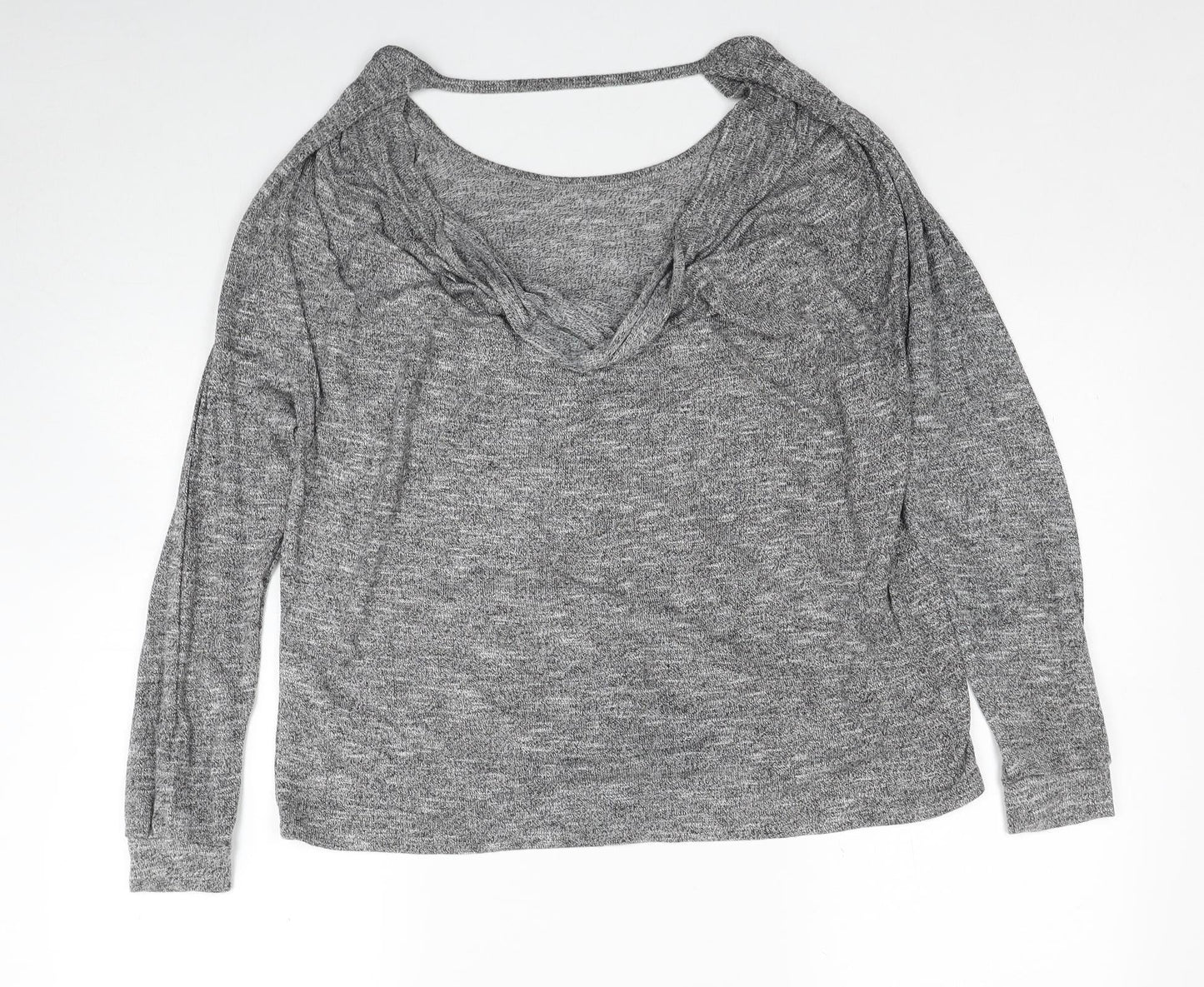 Atmosphere Womens Grey Scoop Neck Polyester Pullover Jumper Size 14
