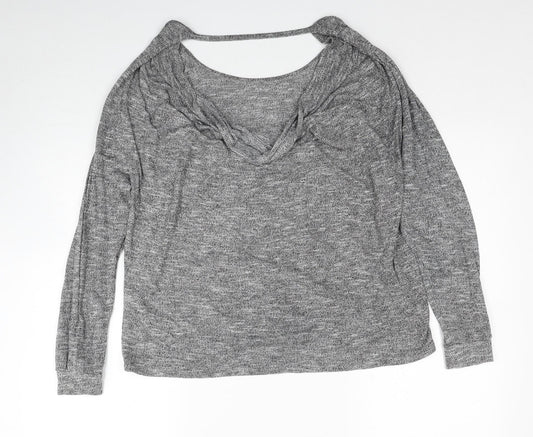 Atmosphere Womens Grey Scoop Neck Polyester Pullover Jumper Size 14