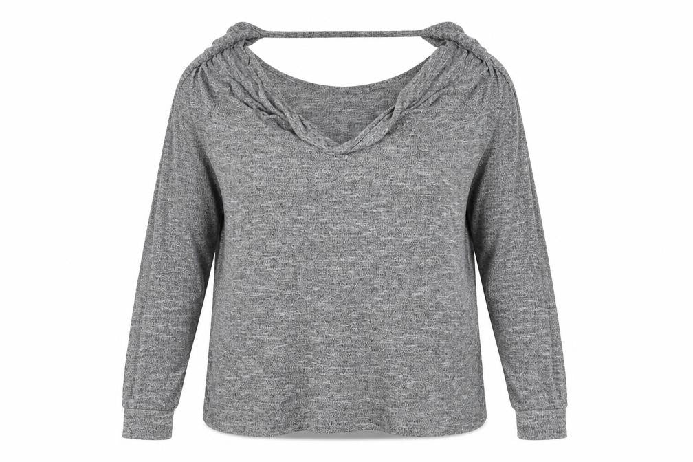 Atmosphere Womens Grey Scoop Neck Polyester Pullover Jumper Size 14
