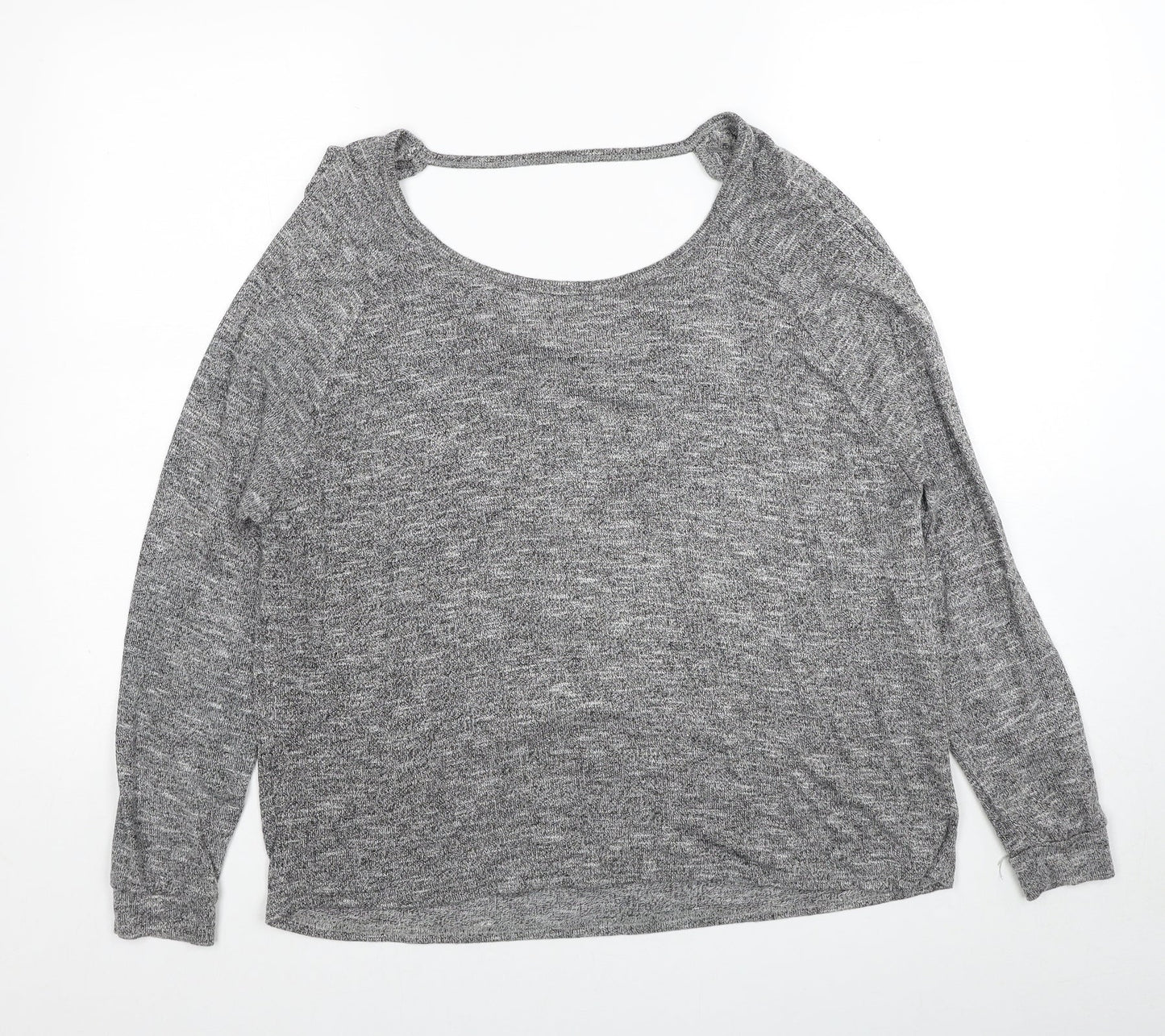 Atmosphere Womens Grey Scoop Neck Polyester Pullover Jumper Size 14