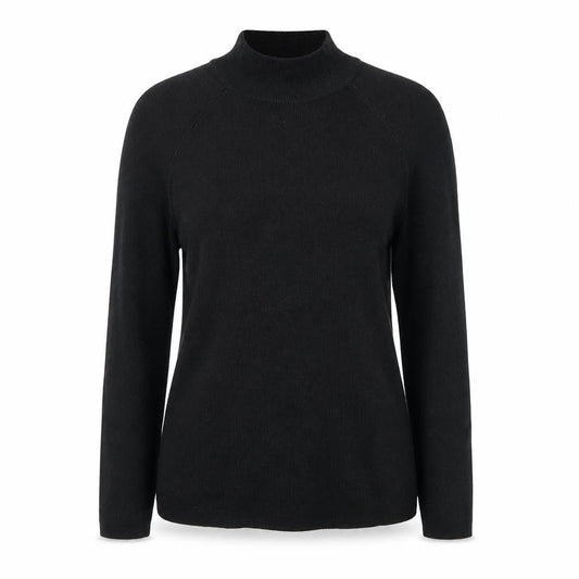 Anthology Womens Black High Neck Cotton Pullover Jumper Size 12 - Size 12-14