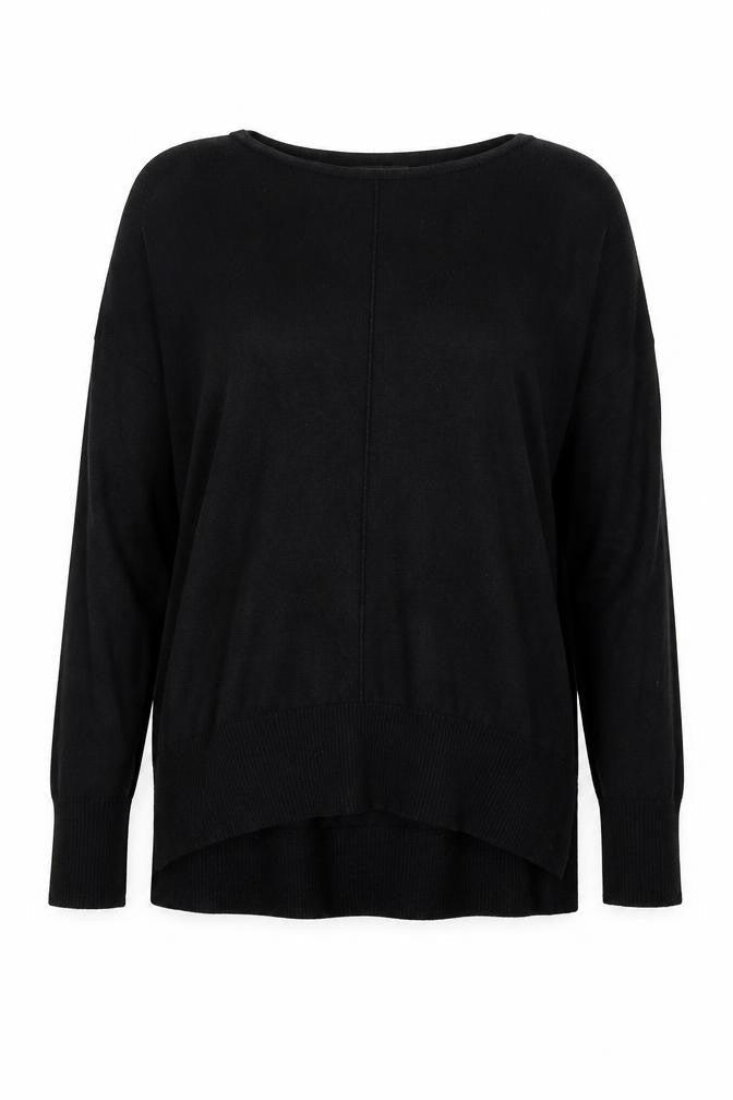 Atmosphere Womens Black Round Neck Viscose Pullover Jumper Size 8