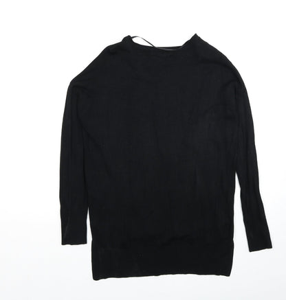Atmosphere Womens Black Round Neck Viscose Pullover Jumper Size 8