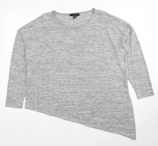 Atmosphere Womens Grey Round Neck Polyester Pullover Jumper Size 20