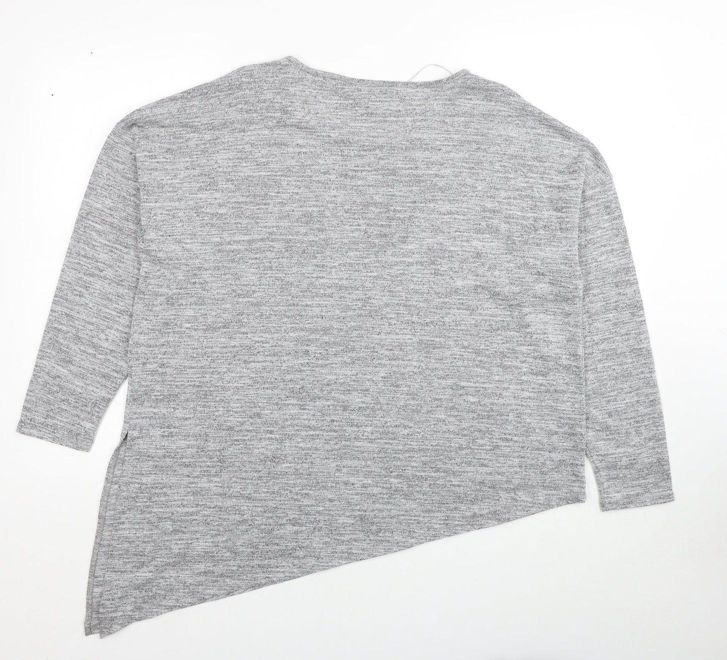 Atmosphere Womens Grey Round Neck Polyester Pullover Jumper Size 20