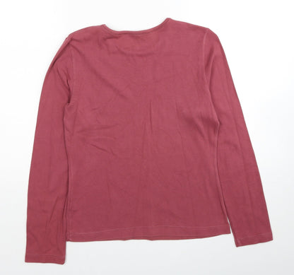 Hawkshead Womens Red Cotton Pullover Sweatshirt Size 10 Pullover