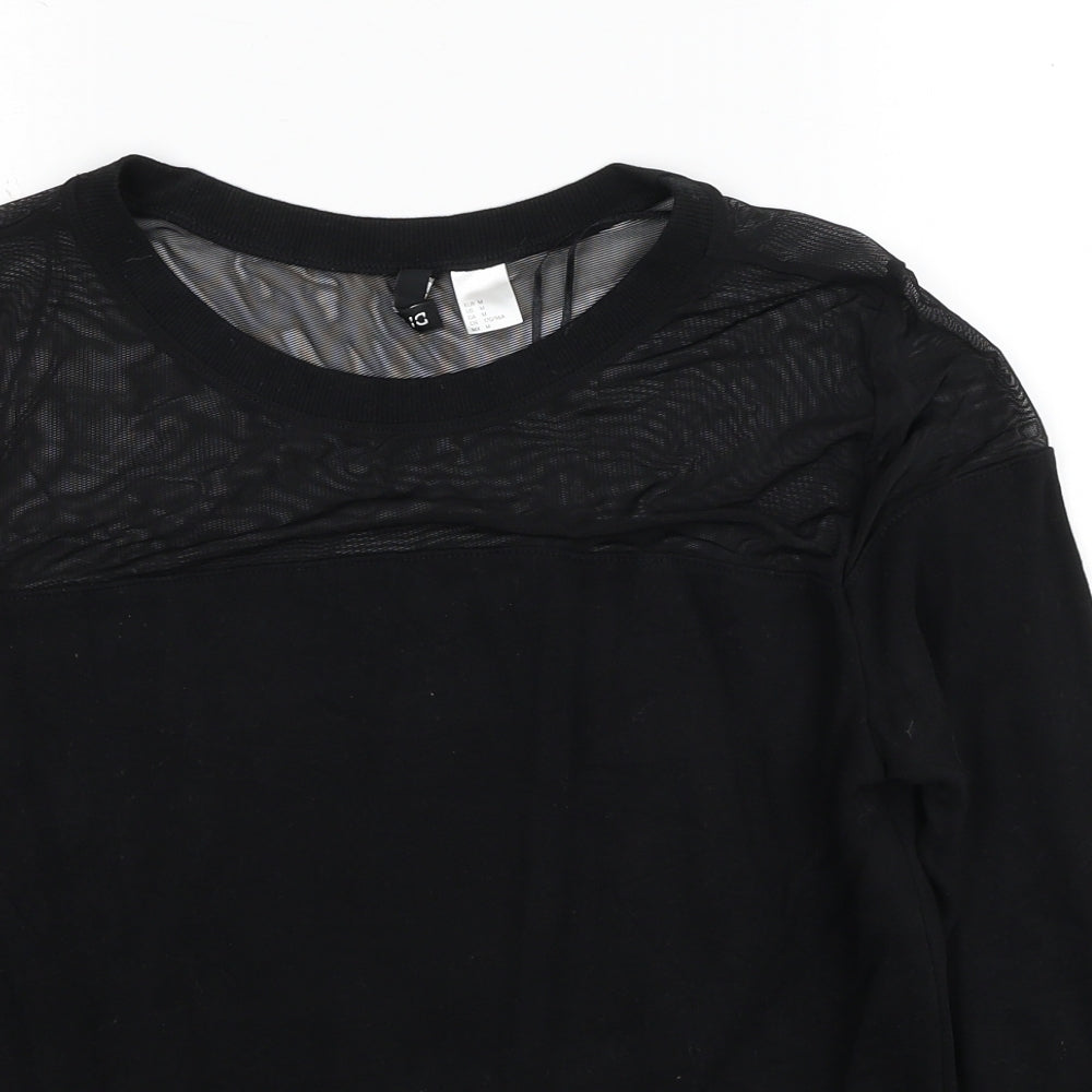 Divided by H&M Womens Black Cotton Pullover Sweatshirt Size M Pullover